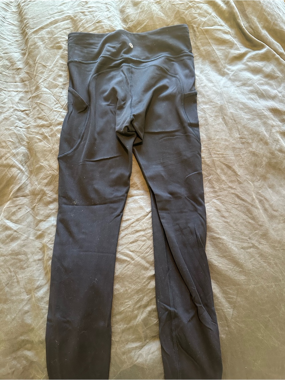 lululemon athletica Black fast and free 7/8 Leggings with Side Pockets